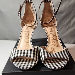 Sam Edelman Gingham Heeled Sandals